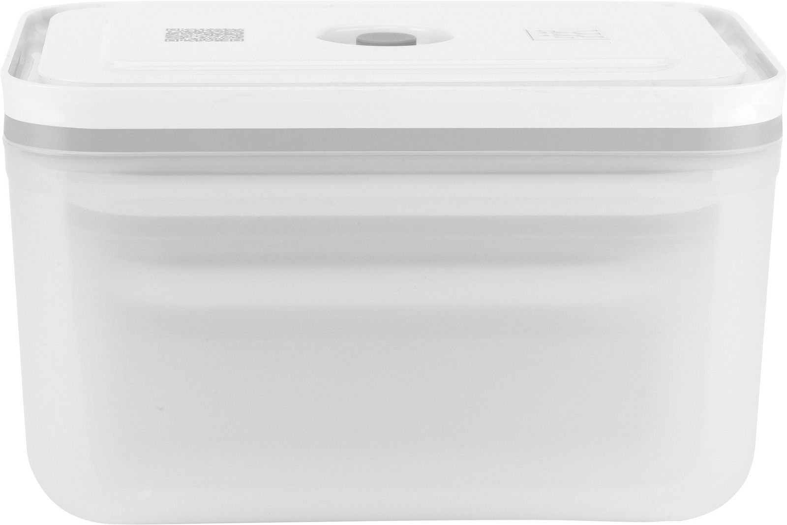 Rechteckige Kunststoffbox mit Deckel, seitliche Perspektive