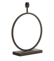 Moderner Lampenfuß in Ringform aus Metall, seitliche Perspektive