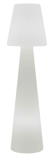 LED Outdoor Stehlampe Lola 165 in Frontalansicht, modernes und schlichtes Design in Weiß.