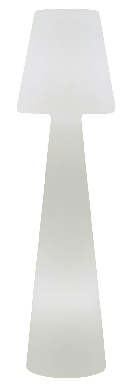 LED Outdoor Stehlampe Lola 165 in Frontalansicht, modernes und schlichtes Design in Weiß.