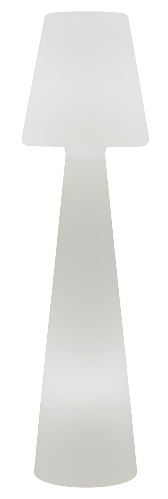 LED Outdoor Stehlampe Lola 165 in Frontalansicht, modernes und schlichtes Design in Weiß.