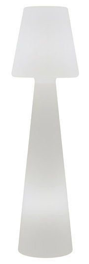 LED Outdoor Stehlampe Lola 165 in Frontalansicht, modernes und schlichtes Design in Weiß.