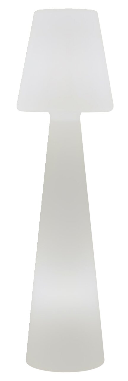 LED Outdoor Stehlampe Lola 165 in Frontalansicht, modernes und schlichtes Design in Weiß.