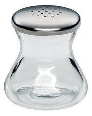 Pfefferstreuer WAGENFELD H 4,5 aus Glas mit Edelstahl-Deckel, Ansicht von vorne