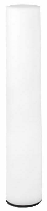 Zylindrische Stehlampe Fity 100 in Weiß, frontal betrachtet