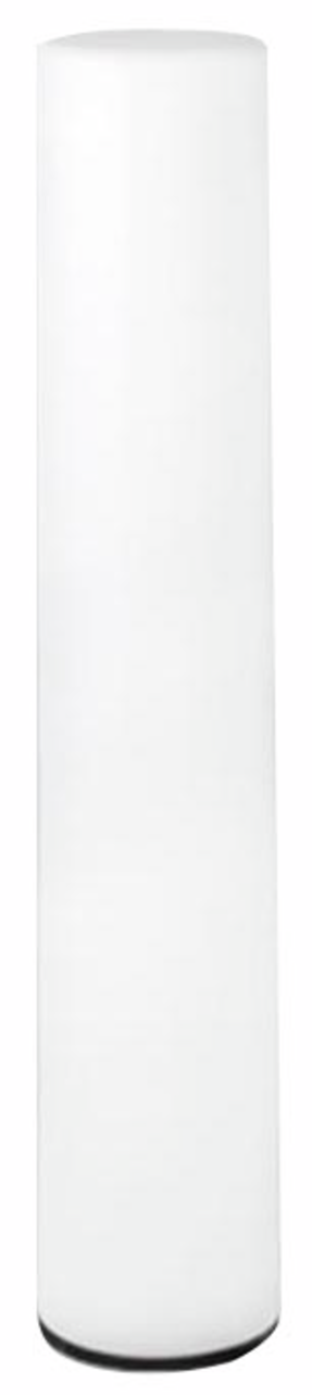 Zylindrische Stehlampe Fity 100 in Weiß, frontal betrachtet