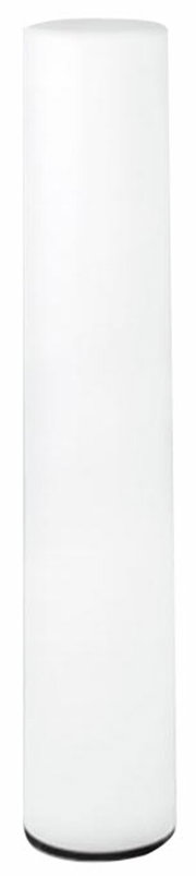 Zylindrische Stehlampe Fity 100 in Weiß, frontal betrachtet