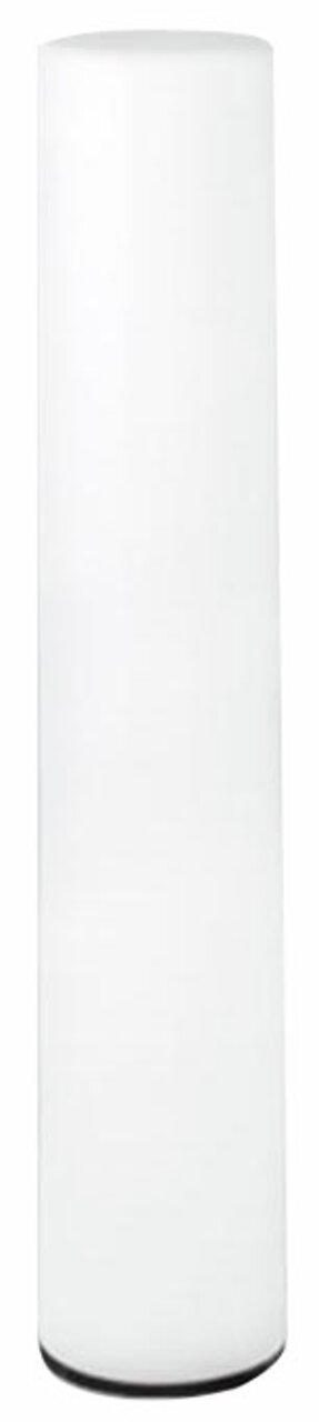 Zylindrische Stehlampe Fity 100 in Weiß, frontal betrachtet
