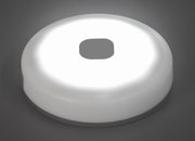 Runde LED-Lichterkette BENNI aus der Vogelperspektive, leuchtend und modern gestaltet.
