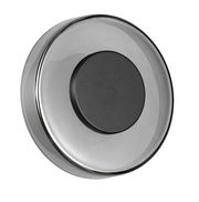 Moderne Wandleuchte Celeste in runder Form, seitliche Perspektive