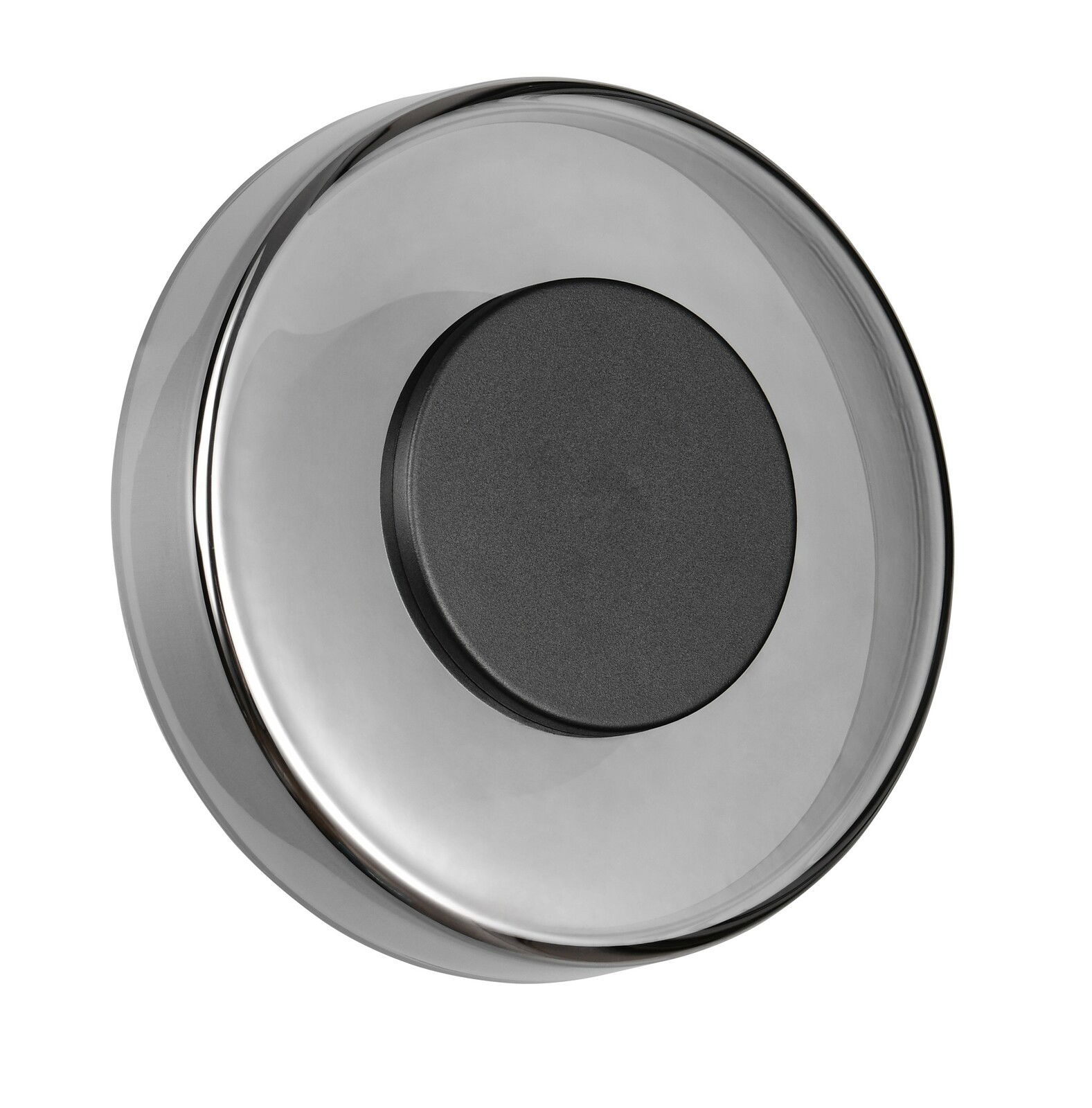 Moderne Wandleuchte Celeste in runder Form, seitliche Perspektive