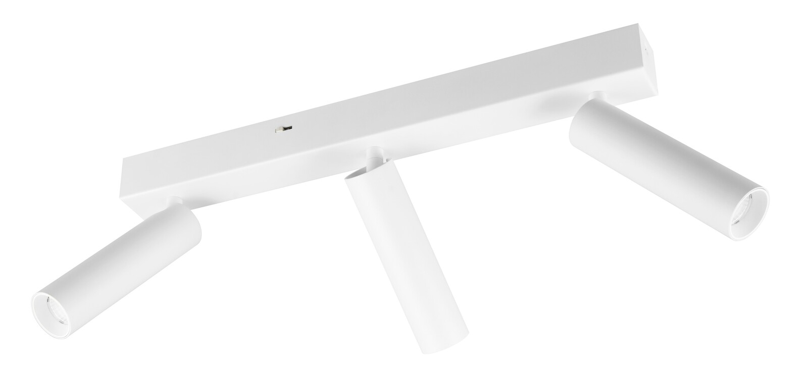 Weißer Strahler Ambala mit drei verstellbaren Leuchten, seitliche Perspektive