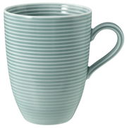 Grauer Becher mit Henkel, 0,35l, seitliche Perspektive