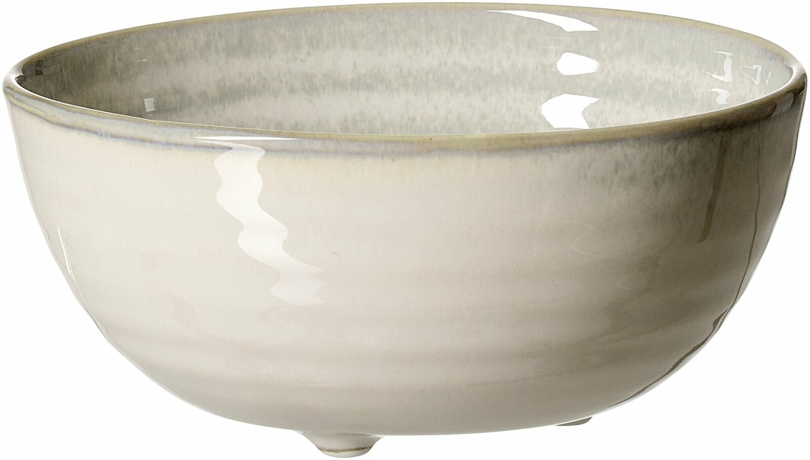Ritzenhoff & Breker Schale TROMS Beige Schale Troms, 12,5x10cm, aus seitlicher Perspektive fotografiert, mit glänzender Oberfläche.