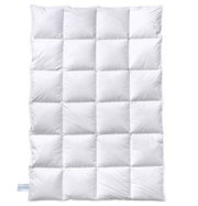 Daunendecke POLARSTERN von oben, ca. 135x200 cm, weiß, mit quadratischer Steppung.