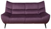 Lila 2-Sitzer Sofa mit modernem Design, frontal fotografiert