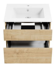 Waschtisch mit Holzschubladen, Frontansicht