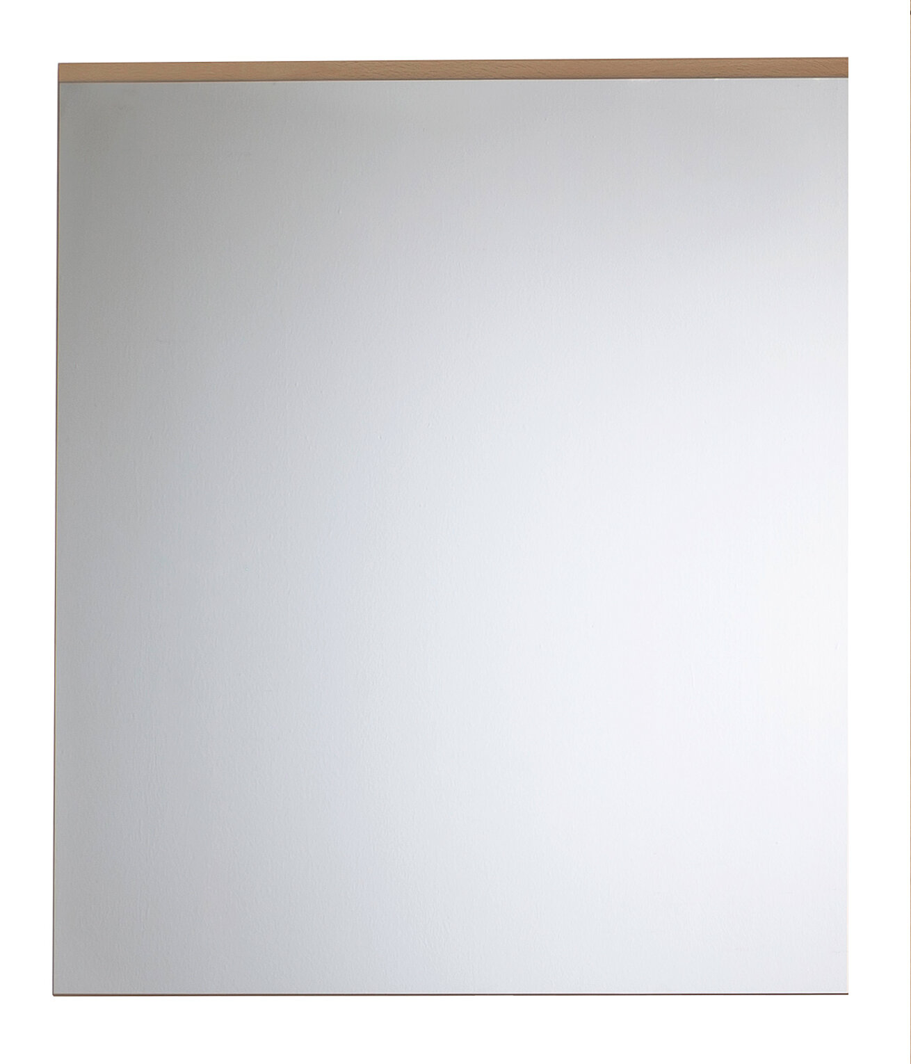 Moderano Spiegel ALMADA Moderner quadratischer Spiegel mit schmalem Holzrahmen, Frontalansicht