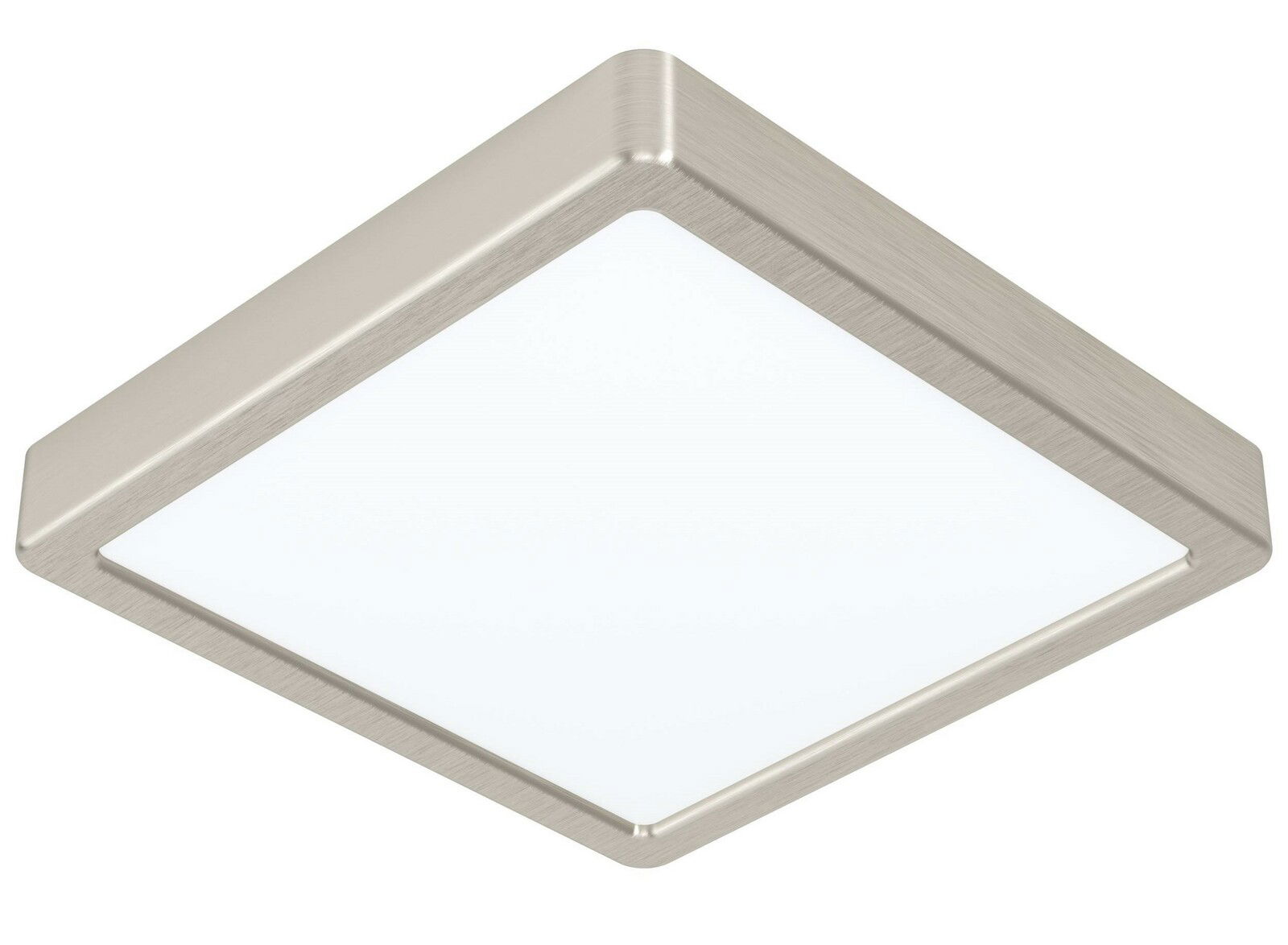 LED Deckenleuchte Fueva 5 in quadratischer Form, seitliche Perspektive