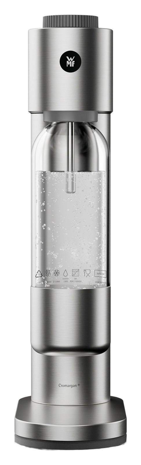 Wassersprudler STEEL in Edelstahloptik, Frontalansicht