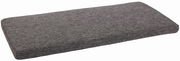Graues rechteckiges Sitzkissen in schräger Perspektive