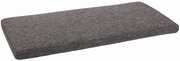 Graues rechteckiges Sitzkissen in schräger Perspektive