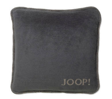Graue Kissenhülle 50x50cm mit JOOP! Logo, Vorderansicht