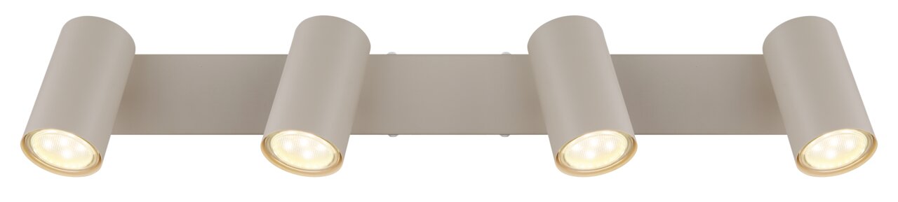 Vierfach-Strahler in moderner, zylindrischer Form, frontal abgebildet.