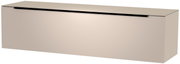 Hangend lowboard in beige, gezien vanaf de zijkant