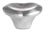 Edelstahl-Herzknauf von Le Creuset, seitliche Perspektive