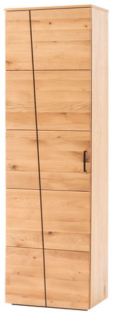 Garderobenschrank aus Holz mit moderner Linienführung, frontal betrachtet
