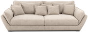 Beiges Big-Sofa mit mehreren Kissen, Frontalansicht