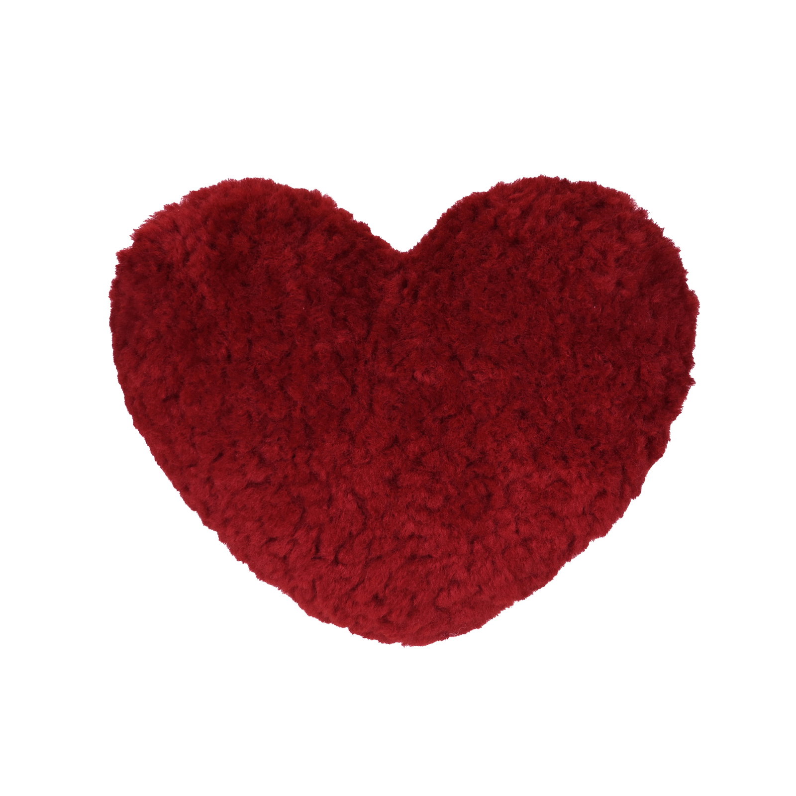 Zurbrüggen Zierkissen Rotes, herzförmiges Zierkissen aus flauschigem Material, Ansicht von oben.