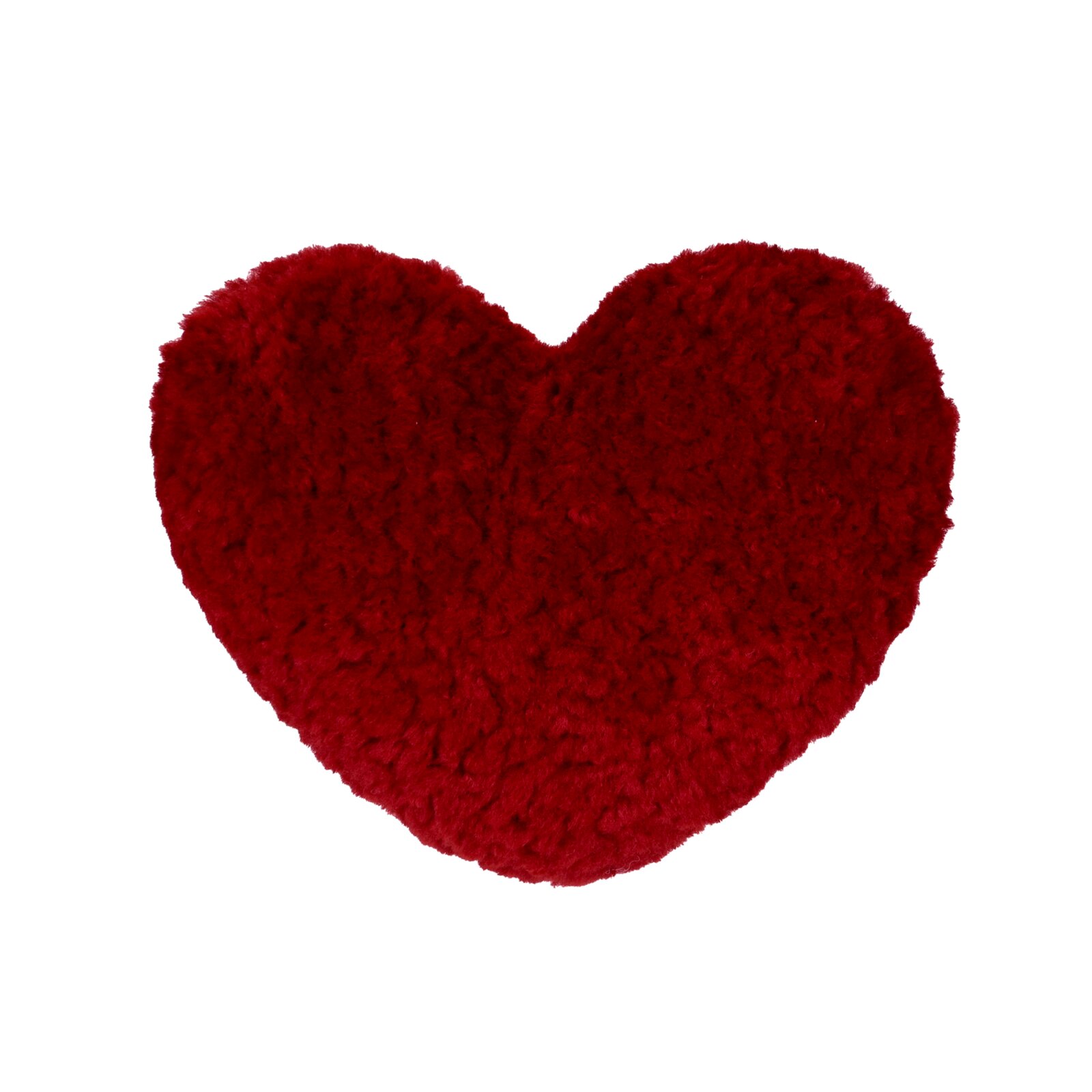 Zurbrüggen Zierkissen Rotes, herzförmiges Zierkissen aus flauschigem Material, Ansicht von oben.