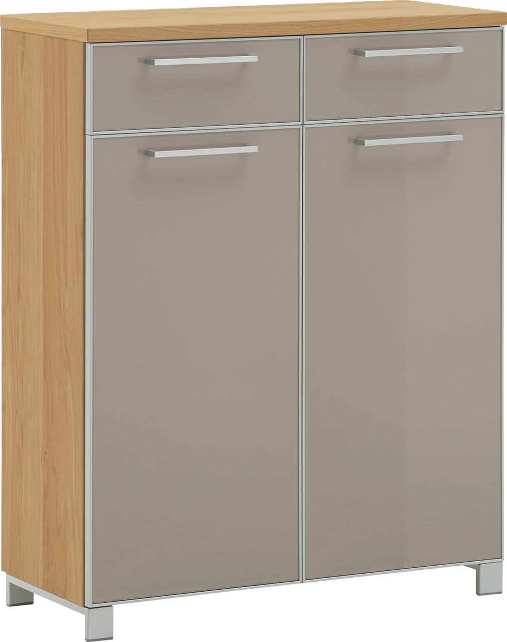 VOSS Schuhkommode SANTINA Schuhkommode aus Holz mit zwei Schubladen und zwei Türen, Frontansicht