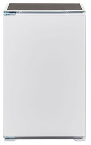 Frontansicht eines weißen Küchenschranks mit schwarzer Oberseite, Teil des Küchenblocks 260.