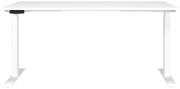 Weißer E-Schreibtisch 160x80 cm, frontal betrachtet