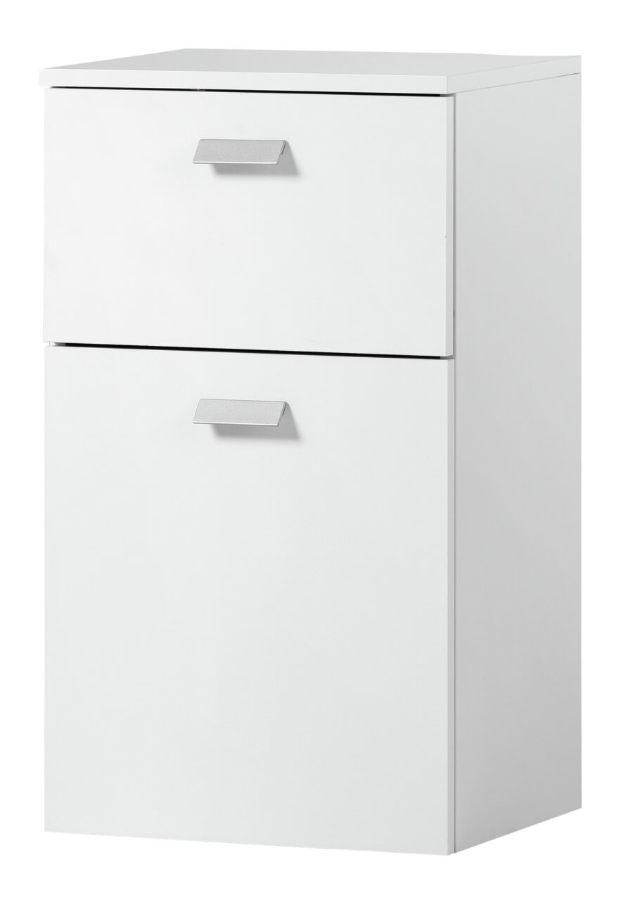 Stylife Unterschrank MONA Weißer Unterschrank mit zwei Schubladen, Frontansicht