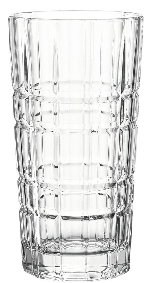Leonardo Longdrinkglas SPIRITII Transparentes Longdrinkglas SPIRITII 400ml mit strukturiertem Design, frontale Ansicht
