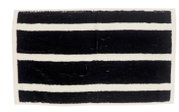 Gastenhanddoek met zwart-witte strepen, bovenaanzicht