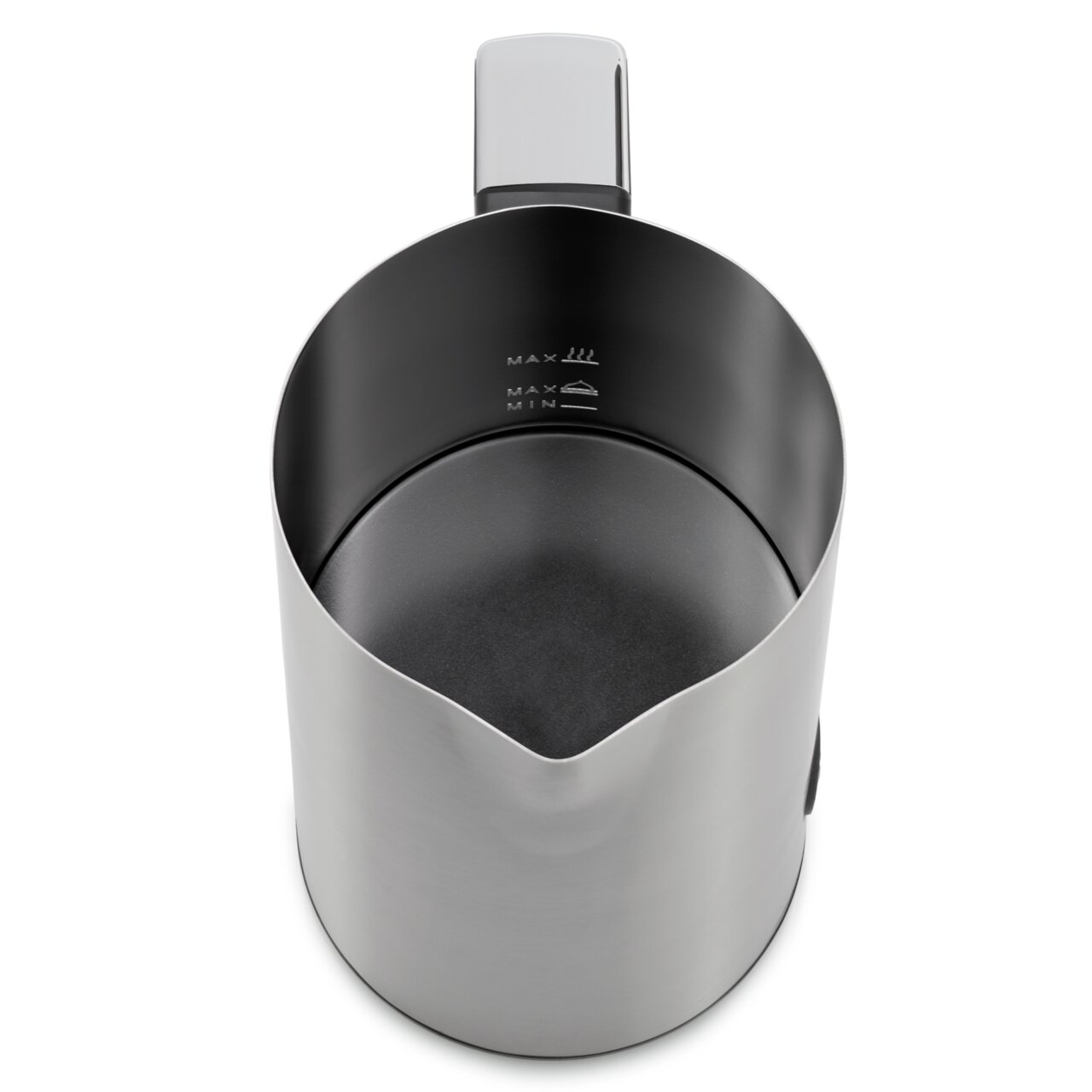 Milchaufschäumer Stelio von oben mit Füllstandsanzeige