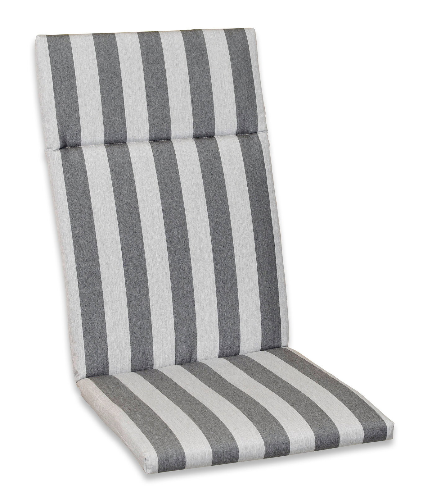 Schwienhorst Hochlehnerauflage ROYAL STRIPES Hochlehnerauflage mit grauen und weißen Streifen, Vorderansicht