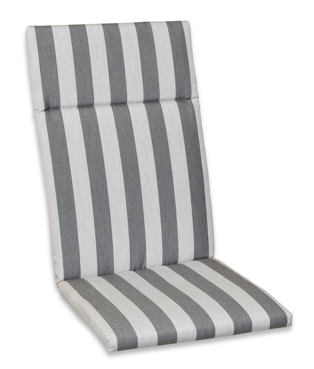 Schwienhorst Hochlehnerauflage ROYAL STRIPES Hochlehnerauflage mit grauen und weißen Streifen, Vorderansicht