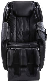 Schwarzer Massagesessel aus Leder, Frontalansicht