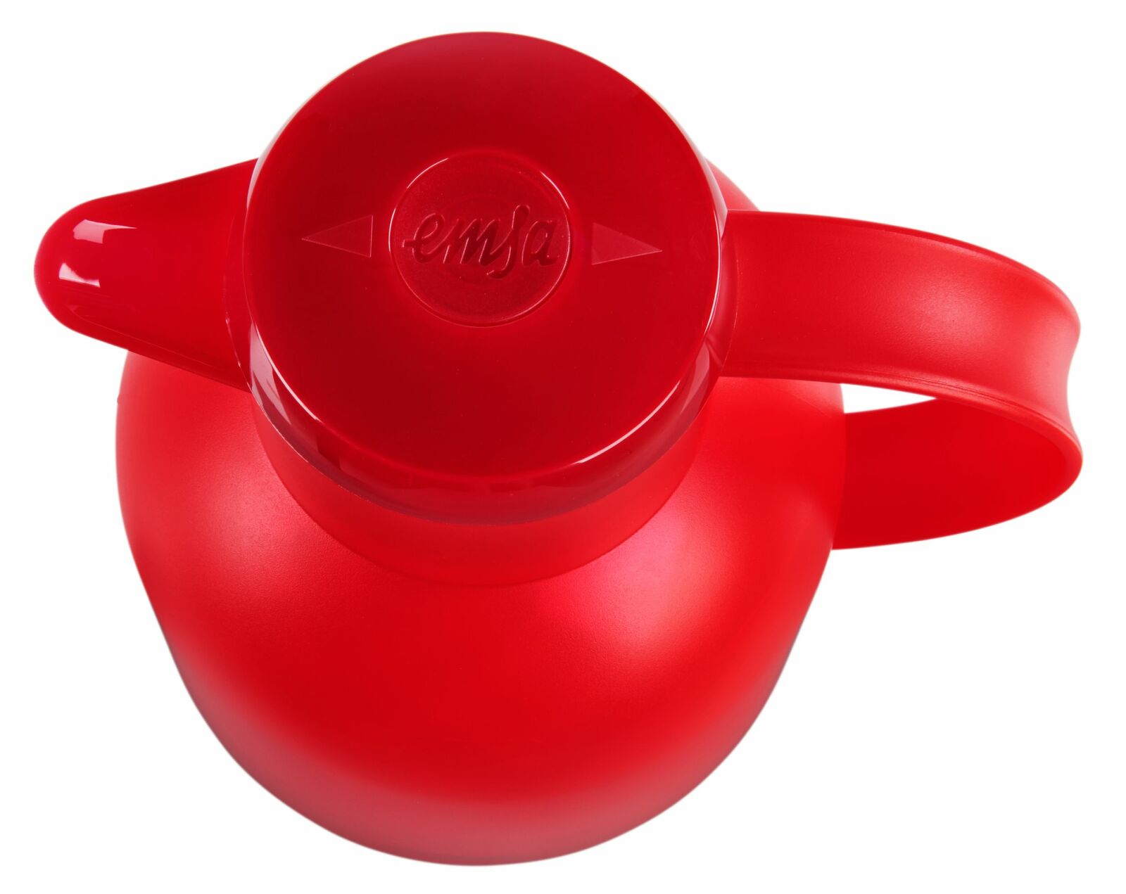 Rote Isolierkanne SAMBA 1,5L aus der Vogelperspektive