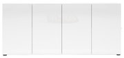 Weißes Sideboard mit vier Türen, frontale Ansicht
