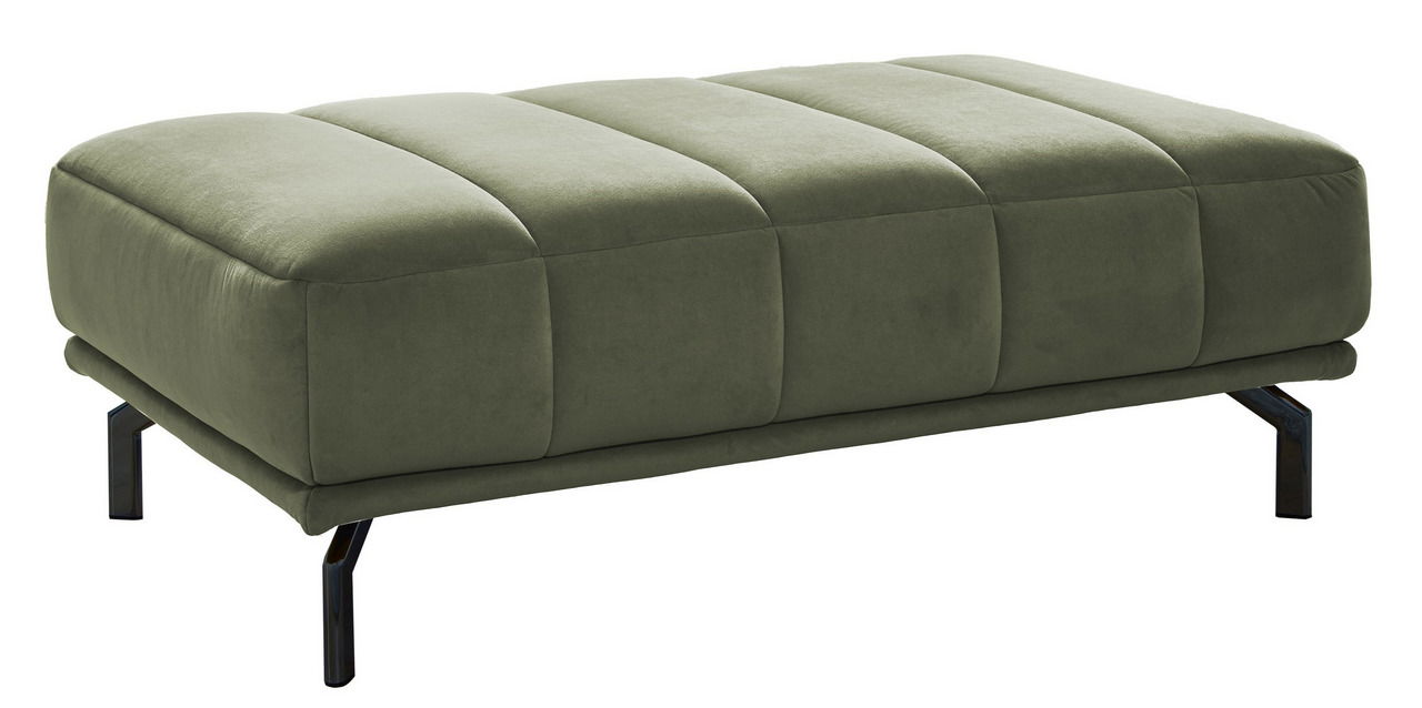 Grüner XXL-Hocker der Serie KLAGENFURT, seitliche Perspektive