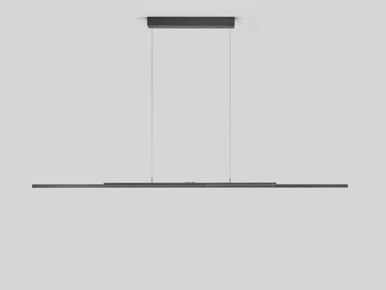 Moderne LED-Pendelleuchte in minimalistischem Design, seitliche Perspektive