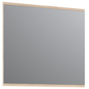 Rechteckiger Spiegel mit Holzrahmen, seitliche Perspektive