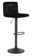 Z2 Barhocker AMANDA Schwarzer Barhocker mit gepolsterter Rückenlehne und Sitzfläche, höhenverstellbar, seitliche Ansicht